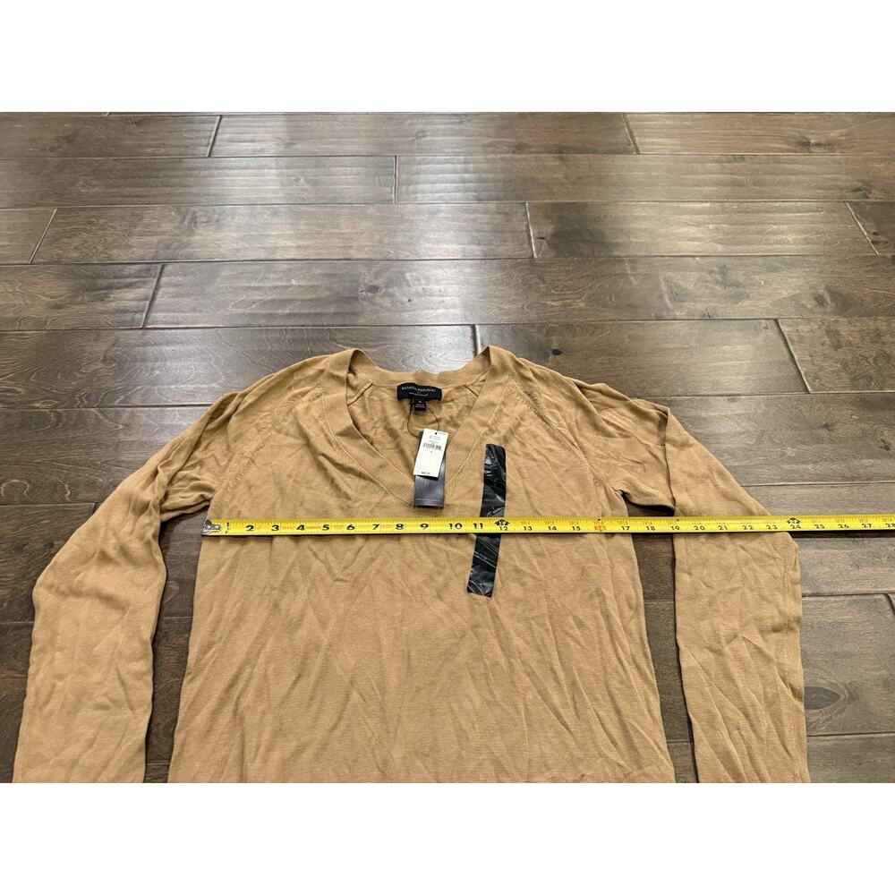Banana Republic Womens Tan Brown V-Neck Forever Sweater Lightweight Size S NWT - Picture 8 of 8